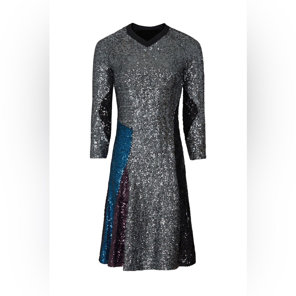 Koché Football Sequin Tee Shirt Dress